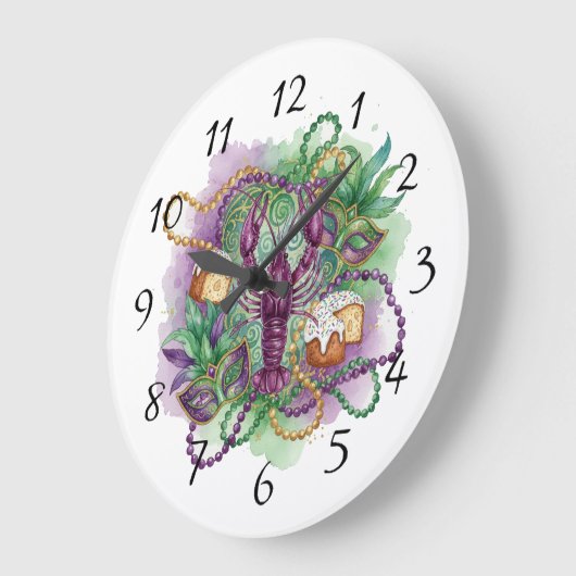 Mardi Gras Watercolor Celebration  Grote Klok (Hoek)