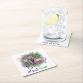 Mardi Gras Watercolor Celebration  Kartonnen Onderzetters (Insitu)