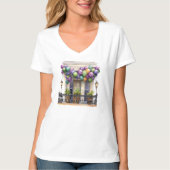 Mardi Gras Watercolor Dames V-hals T-shirt (Voorkant)