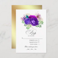 Mardi Gras Waterverf Floral Quinceañera