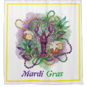 Mardi Gras-waterverfviering  Douchegordijn (Voorkant)