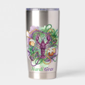 Mardi Gras-waterverfviering Geïsoleerde Drinkbeker (Achterkant)