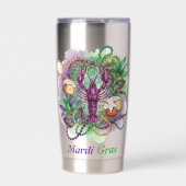Mardi Gras-waterverfviering Geïsoleerde Drinkbeker (Voorkant)