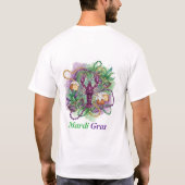 Mardi Gras-waterverfviering  T-shirt (Achterkant)