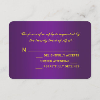 Mardi Gras Wedding RSVP Kaarten