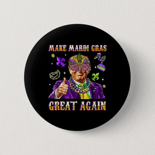 Mardi Gras weer geweldig Ronde Button 5,7 Cm (Voorkant)