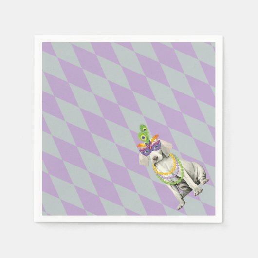 Mardi Gras Weimaraner Servet (Voorkant)