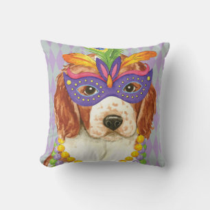 Mardi Gras Welsh Springer Spaniel Kussen