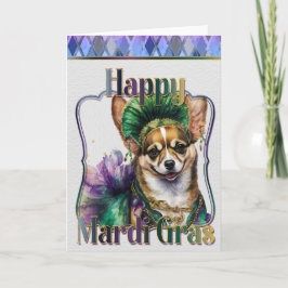 Mardi Gras Wenskaart, Mardi Gras Chihuahua Kaart