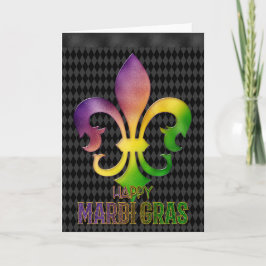 Mardi Gras Wenskaart, Mardi Gras Fleur de Lis Kaart