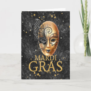 Mardi Gras Wenskaart, Mardi Gras Masker Kaart