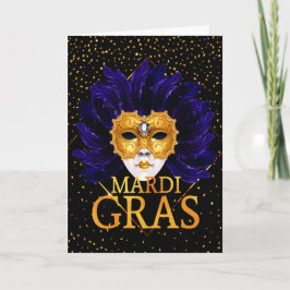Mardi Gras Wenskaart, Mardi Gras Masker Kaart