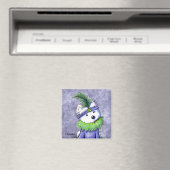 Mardi Gras Westie Magnet (Insitu (Vaatwasser))
