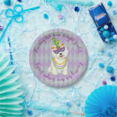 Mardi Gras Westie Papieren Bordje (Feest)