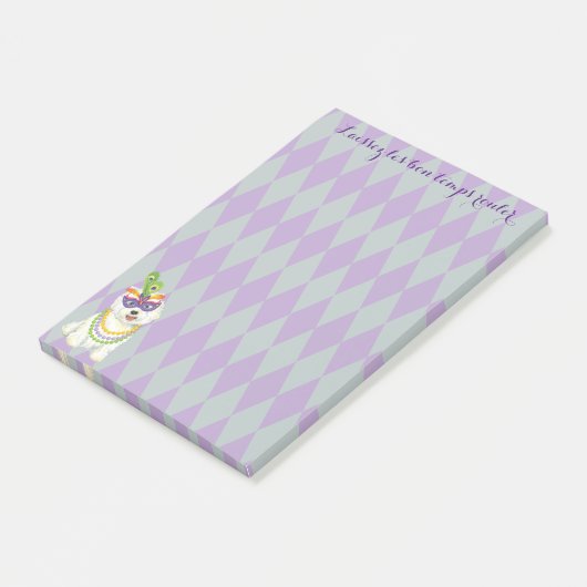 Mardi Gras Westie Post-it® Notes (Schuin)