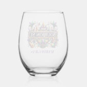 Mardi Gras Wijnglas Zonder Voet (Achterkant)