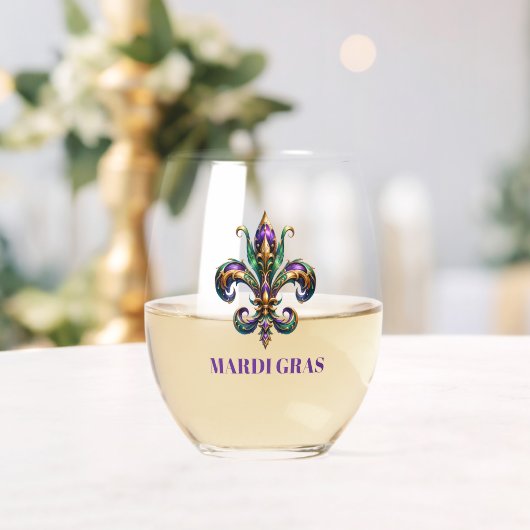Mardi Gras Wijnglas Zonder Voet (Insitu (Huwelijk))