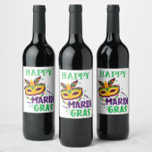Mardi Gras Wijnlabel Wijn Etiket (Flessen)