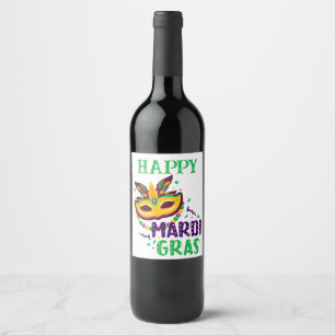Mardi Gras Wijnlabel Wijn Etiket