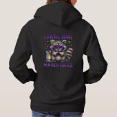 Mardi Gras Wilde Meisjes Wasbeer Pullover Hoodie (Achterkant)