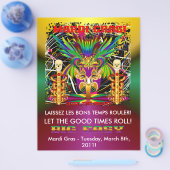 Mardi Gras Witch Doctor-Skull V-3-T Flyer (Enkel)