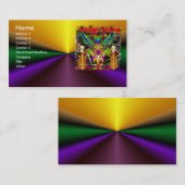 Mardi Gras Witch Doctor-Skull V-3-T Visitekaartje (Voorkant / Achterkant)