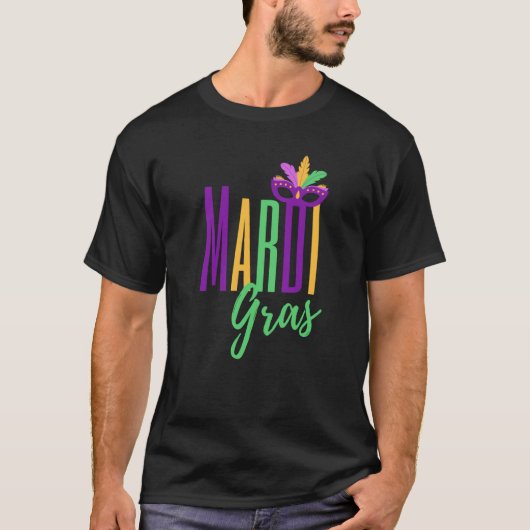 Mardi Gras Women Festive Saying Quote T-shirt (Voorkant)