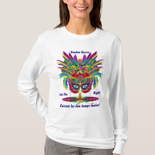 Mardi Gras Women Light All Styles Uitzicht Hints T-shirt (Voorkant)