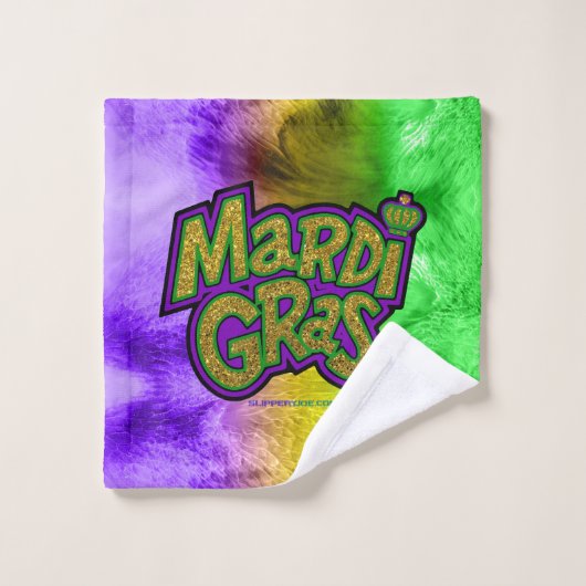 Mardi Gras woorden, SlipperyJoe, kroon, LGBTQIA, g Bad Handdoek (Wasdoekje)