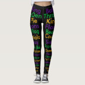 Mardi Gras Words Leggings (Voorkant)
