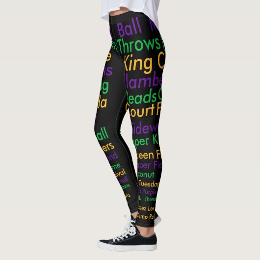 Mardi Gras Words Leggings (Links)