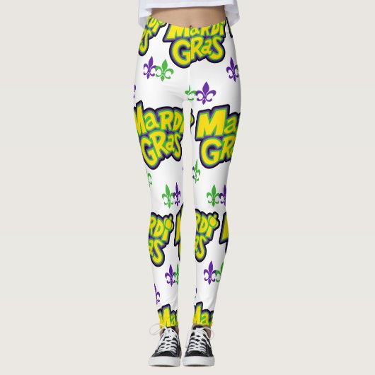 Mardi Gras Words Leggings (Voorkant)