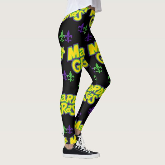 Mardi Gras Words Leggings (Rechts)