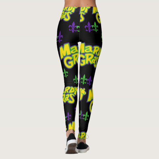 Mardi Gras Words Leggings (Achterkant)