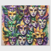 Mardi Gras Wrapping Paper Cadeaupapier (Vlak)