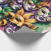 Mardi Gras Wrapping Paper Cadeaupapier (Hoek)