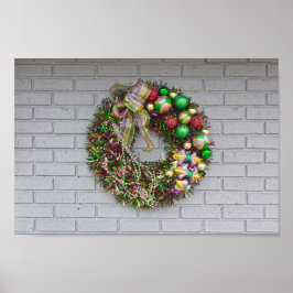 Mardi Gras Wreath Poster