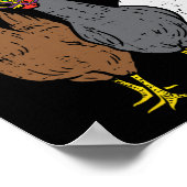 Mardi Gras Yall 3 kippen Funny Farmer Mannen Wo Poster (Hoek)