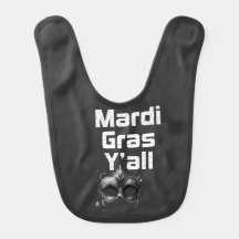 Mardi Gras Y'all Baby Bib
