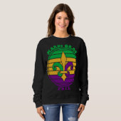 Mardi Gras Yall Fleur De Lis Party Trui (Voorkant volledig)