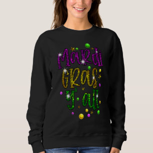Mardi Gras Yall Funny Vinatage New Orleans Partij  Trui