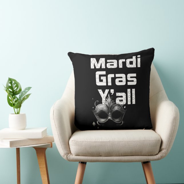 Mardi Gras Y'all Kussensloopkussen Kussen (Stoel)