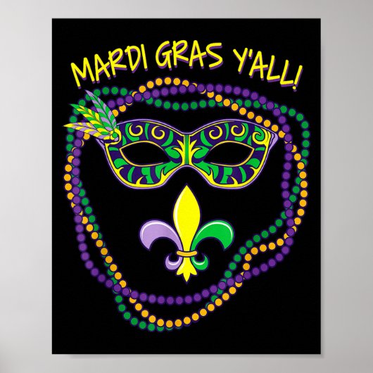 Mardi Gras Yall  Poster (Voorkant)