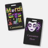 Mardi Gras Y'all Thunder_Cove Badge (Voor- en achterkant)