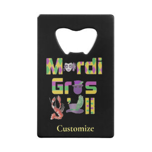 Mardi Gras Y'all Thunder_Cove Creditkaart Flessenopener