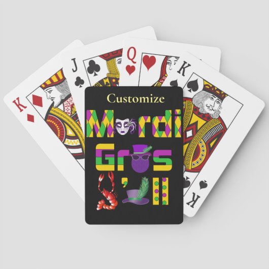 Mardi Gras Y'all Thunder_Cove Pokerkaarten (Achterkant)