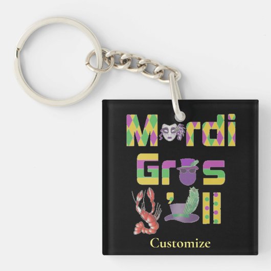 Mardi Gras Y'all Thunder_Cove Sleutelhanger (Voorkant)