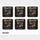 Mardi Gras Y'all Thunder_Cove Vierkante Sticker (Vel)