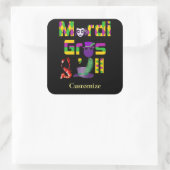 Mardi Gras Y'all Thunder_Cove Vierkante Sticker (Tas)