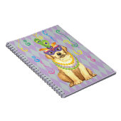 Mardi Gras Yellow Lab Notitieboek (Rechterzijde)